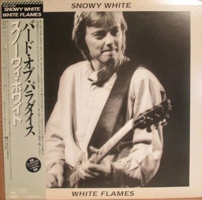 SNOWY WHITE "White Flames" PROMO Japan vinyl WITH OBI & INSERT 28AP 2790 VG+++ - Image 1 of 4