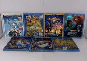 Disney 7 Blu-Ray Lot Brand New Sealed! Frozen Robin Hood Brave Cinderella Etc. - Picture 1 of 4