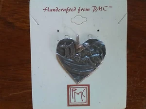 OoaK PMC Noah's Ark Heart Pendant handcrafted - Picture 1 of 5