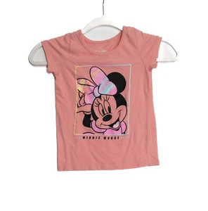Disney Minnie Mouse Pink Short Sleeve Graphic T-Shirt For Girls Size 5/6 - Picture 1 of 6