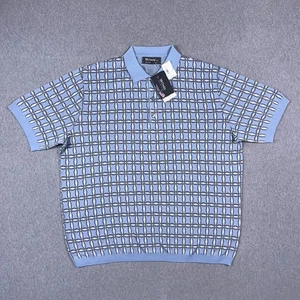 NWT St. Croix Shirt Mens 2XL Riviera Circle Medalions Blue Made in USA $375 - Picture 1 of 11
