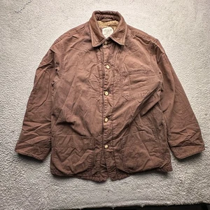 Vintage Structure Duck Canvas Sherpa Lined Button Shirt Jacket Shacket Small - Picture 1 of 11