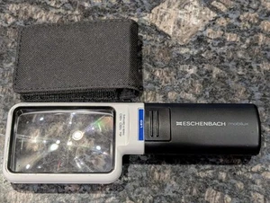 ESCHENBACH Hand-held 4X Magnifying Glass mobilux LED - Picture 1 of 5