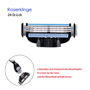 24-Stück Rasierklingen Edelstahl Klingen Ersatzklingen Für Gillette Mach 3 - Bild 1 von 10