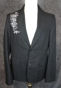 Blazer negro de 2 botones con bordado talla mediana G by Guess Y2K para hombre - Imagen 1 de 12