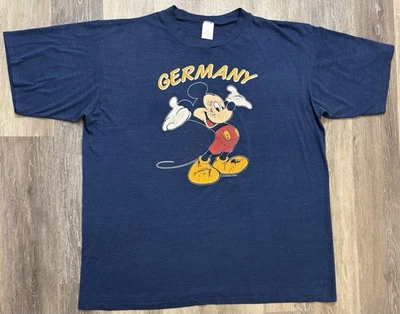 Camisa vintage de Mickey Mouse Alemania años 80 talla única para todos Disney puntada única Foto 1 de 4