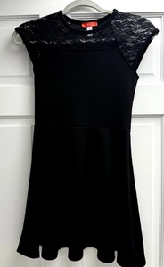 AQUA GIRLS Black Dress with Lace accents Size L - Picture 1 of 9