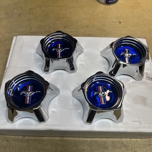1967 Mustang steel style wheels Center caps probably reproduction nice shape - Picture 1 of 16