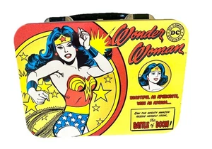 WONDER WOMAN SMALL METAL LUNCH BOX #75270 VANDOR DC Comics - Picture 1 of 5