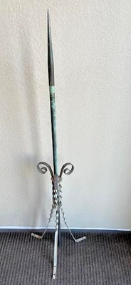 VTG  41" Copper Lightning Rod Iron Twisted Stand Country Farmhouse Decor - Image 1 of 4