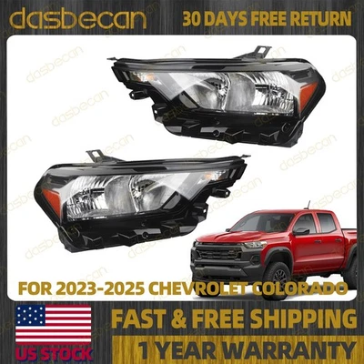 Pair Left & Right Halogen Headlight Headlamp For Chevrolet Colorado 2023-2025 Foto 1 de 4