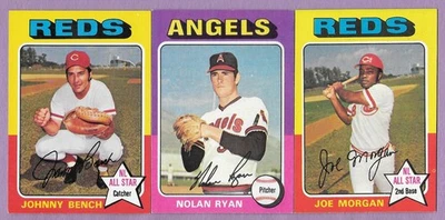 1975 年 Topps 大量 EXMT-NM 名人堂 批量: Bench Ryan Morgan Seaver Jackson Schmidt Carew — 第 1/4 张图片