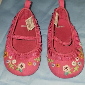 Gymboree Size 4 Fuschia Pink W/Flowers Fall 2/ 2012 Shoes Rare/ HTF & GUC - Picture 1 of 10