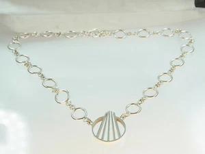 Schönes massives Designer Collier 925 Sterlingsilber fein verziert 90 iger Jahre - Bild 1 von 8