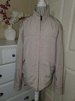 Dockers Stain Defender Mens Midweight Softshell Insulated Zip-Jacket Beige Sz.LT - Image 1 of 4