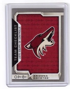 2018-19 O Pee Chee Silver Border Team Checklist Card # 591 Arizona Coyotes - Picture 1 of 2