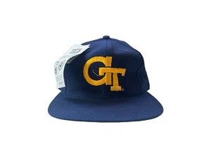 vintage georgia tech yellow jackets fitted hat mens size 7 deadstock NWT 90s - Picture 1 of 11
