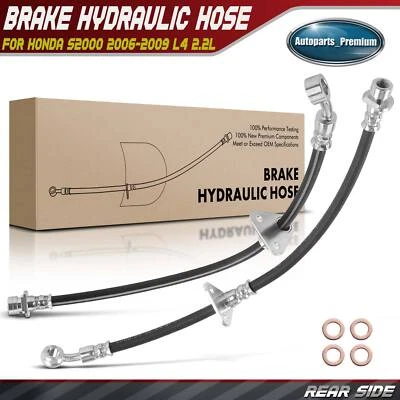 Новый 2 x задний левый и правый тормоз гидравлический шланг для Honda S2000 2006-2009 L4 2,2 л - Изображение 1 из 4