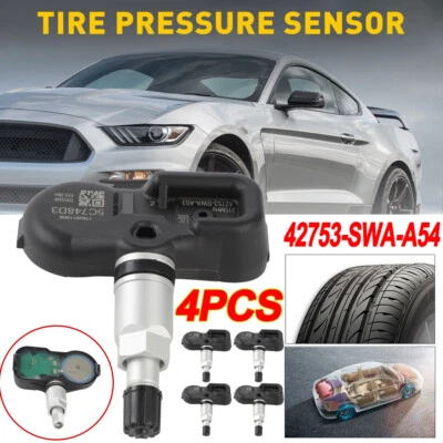 4PCS For 07-12 Honda Accord CR-V Fit Tire Pressure Sensor TPMS 42753-SWA-A54 New - Image 1 of 4