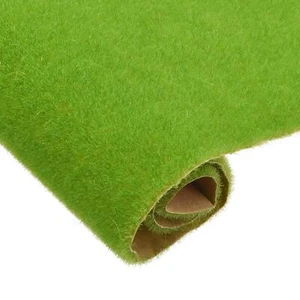 4pcs Artificial Model Grass Mat 10" x 10" Light Green Realistic Fake Turf - Picture 1 of 6