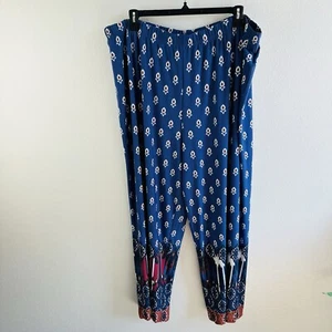 Denim 24/7 Boho Printed Wide Leg Pants Size 3X 30/32 - Picture 1 of 3