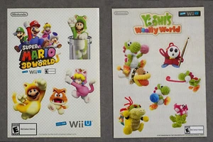 Nintendo Wii U Super Mario 3D World Yoshi's Woolly Promo Hojas Adhesivas NUEVO - Imagen 1 de 5