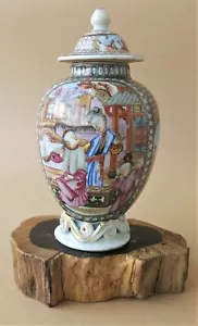 China Qianlong Rare Mandarin Porcelain Tea Caddy 18. Ct - Picture 1 of 10