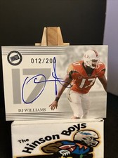 DJ Willams AUTO 12/200 2004 Press Pass RC Rookie the U Miami Hurricanes