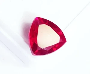 Natural Red Ruby Trillion Cut 6.50 Ct Certified Loose Gemstone With Free Gift - Picture 1 of 7