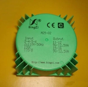 25VA Green square 25W Sealed toroidal transformers M25-02 AC dual 9V(2*9V) - Picture 1 of 1