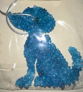 Cuentas de aroma para automóvil frescos (Air Freshner) hechos a mano perro mamá jengibre, asiento de madera a la deriva - Imagen 1 de 3