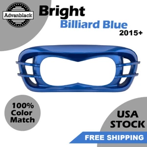 Advanblack Bright Billiard Blue Headlight Bezel Fits 15+ Harley Road Glide FLTRX - Picture 1 of 8