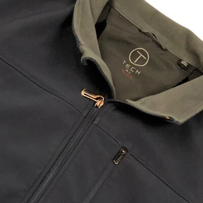 Chaqueta TUMI Tech para hombre Softshell aislada cremallera completa azul marino/gris • XL Foto 1 de 4
