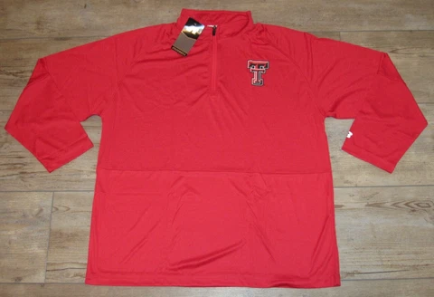 Texas Tech Red Raiders 1/4 Zip Tech Shirt Jacket size Men's Large Cover