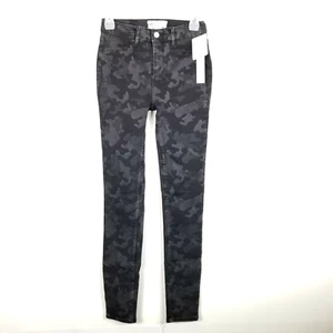 Free People Long & Lean High Waist Denim Leggings Jeans Camo Women 26 R - Picture 1 of 5