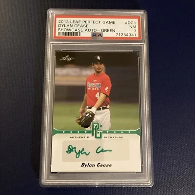 2013 Leaf Perfect Game Dylan Cease Showcase Auto - Green /10  #A-DC1  POP 1  - Image 1 of 3