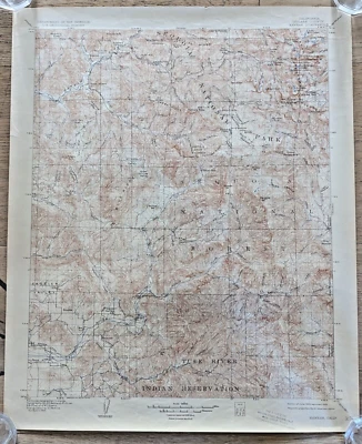 USGS Kaweah Quadrangle Tulare County Sequoia California Topographical Map 1926 - Image 1 of 4