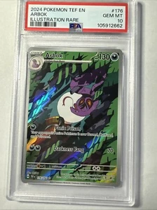 Carta Pokemon Arbok 176/162 PSA 10 Illustrazione Rara Forze Temporali S10 - Foto 1 di 2