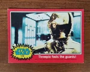 1977 Topps Star Wars #110 - Threepio fools the guards!, C-3PO, Series 2 Red Card - Picture 1 of 2
