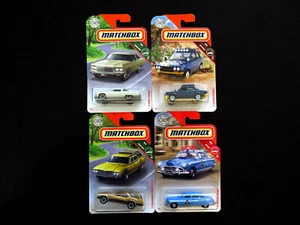 Matchbox Die-cast 4 Cars Chevy Caprice Hudson Hornet Oldsmobile Datsun 510 Rally - Picture 1 of 3