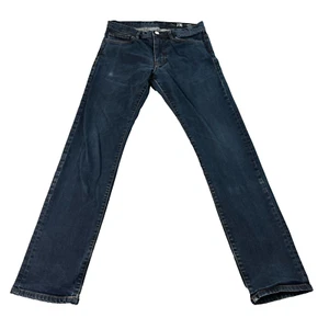 Armani Mens Jeans Slim Straight Dark Blue Denim Stretch W28 L32 J16 Low Rise - Picture 1 of 12
