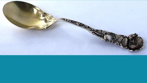 RARE! 10 1/4" Sterling silver Casserole Spoon Poppy by Shiebler No mono 161grams - Picture 1 of 6