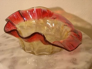 Amberina Victorian Art Glass JIP Jack In The Pulpit Shaped Bowl - Picture 1 of 3