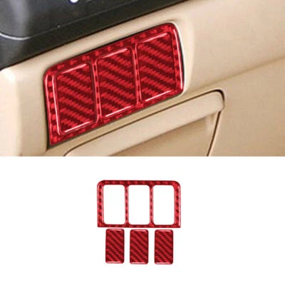 Cubierta del panel de control del techo corredizo de fibra de carbono rojo para Honda Accord Sedán 2003-07 Foto 1 de 4