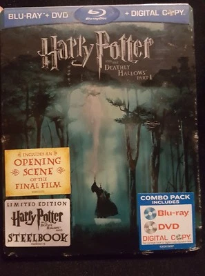 Harry Potter and the Deathly Hallows Part 1 FYE Steelbook Blu-Ray NEW OOP  - Image 1 of 3