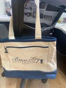 Brass Keys Provincetown Guest House Beach Tote Bag with Zipper Pouch - Picture 1 of 3