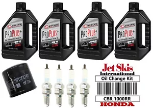 For Honda CBR 1000RR 1000 RR Synthetic Oil Change Kit NGK Spark Plugs Oil Filter - Picture 1 of 6