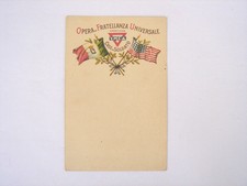 cartolina vintage postcard tarjeta postal postkarte OPERA FRATELLANZA UNIVERSALE
