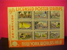 1939 NEW YORK WORLD'S FAIR LICENSED POSTER 54 STAMPS SET -
