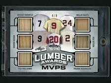 2020 Lumber Kings Mantle/Mays/Maris/Fox/Williams/Robinson Game-Used Bats #4/6